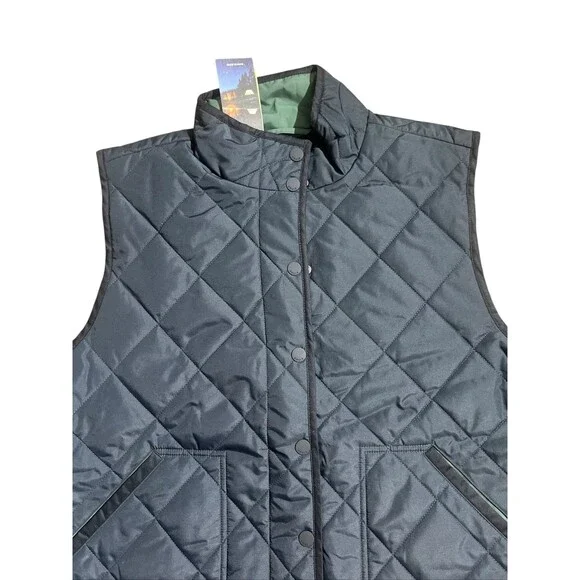 NWT Orvis Quilted Vest Full Zip Insulated Pockets Outdoor Black/Blue Men's Sz XL - Picture 2 of 10